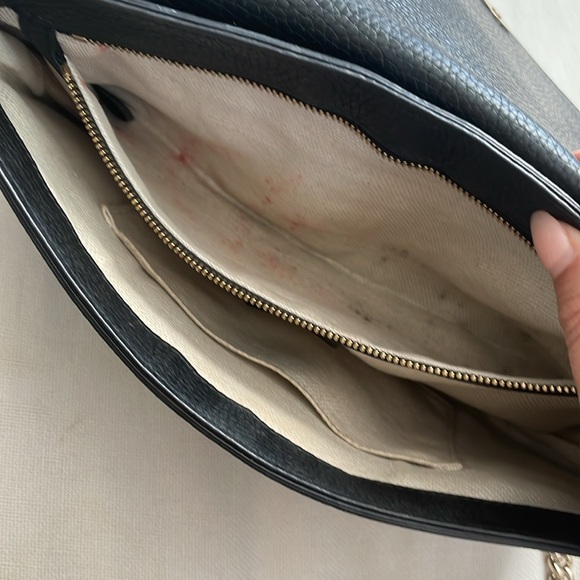 Gucci Soho Cellarius Medium Shoulder Bag, Black with Gold Chain - Picture 7 of 16